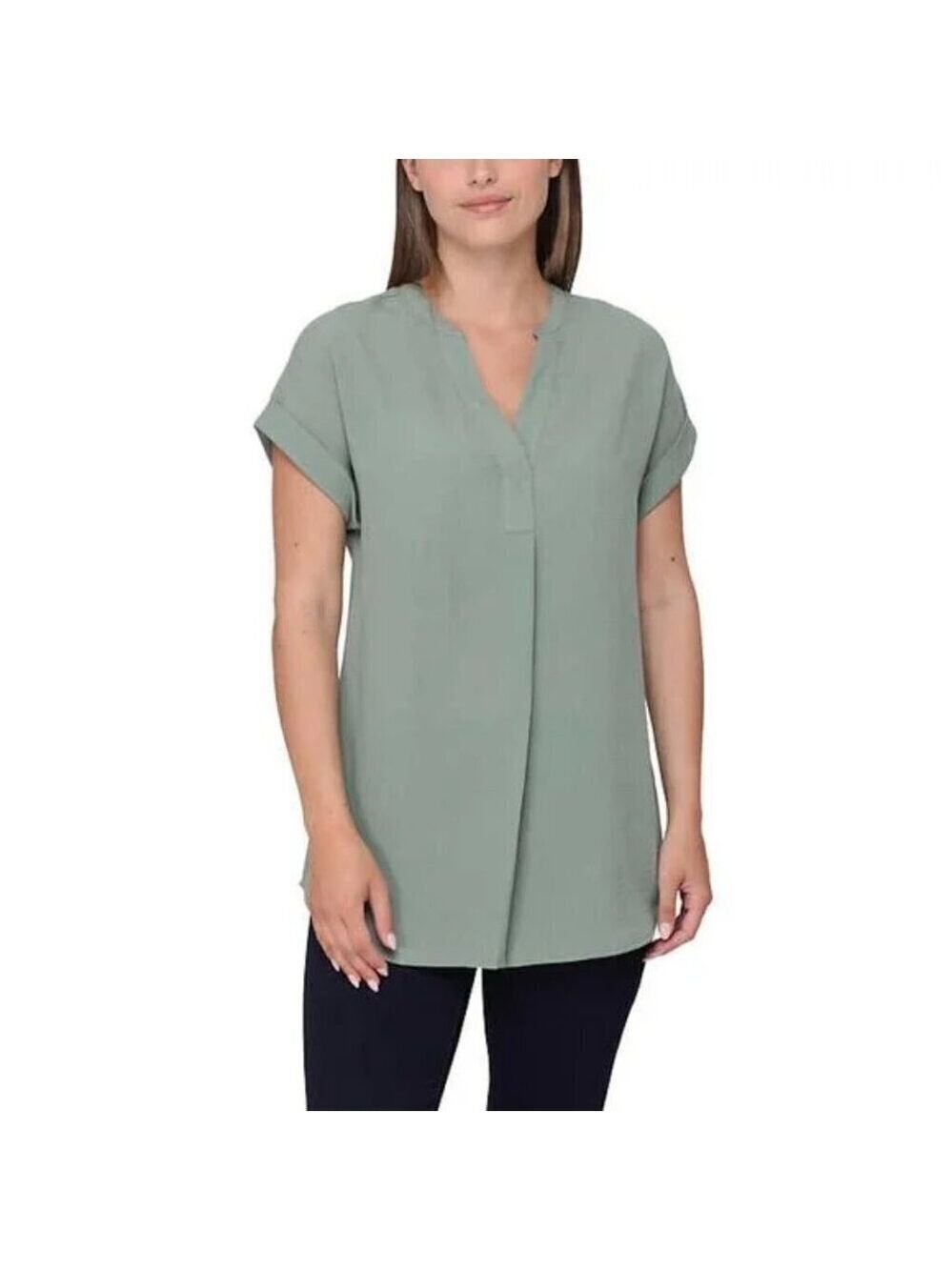 NWT RACHEL Rachel Roy V-Neck Flowy Tunic L
